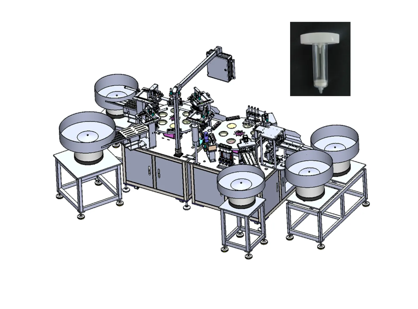 IV Burette lower cap Assembly Machine